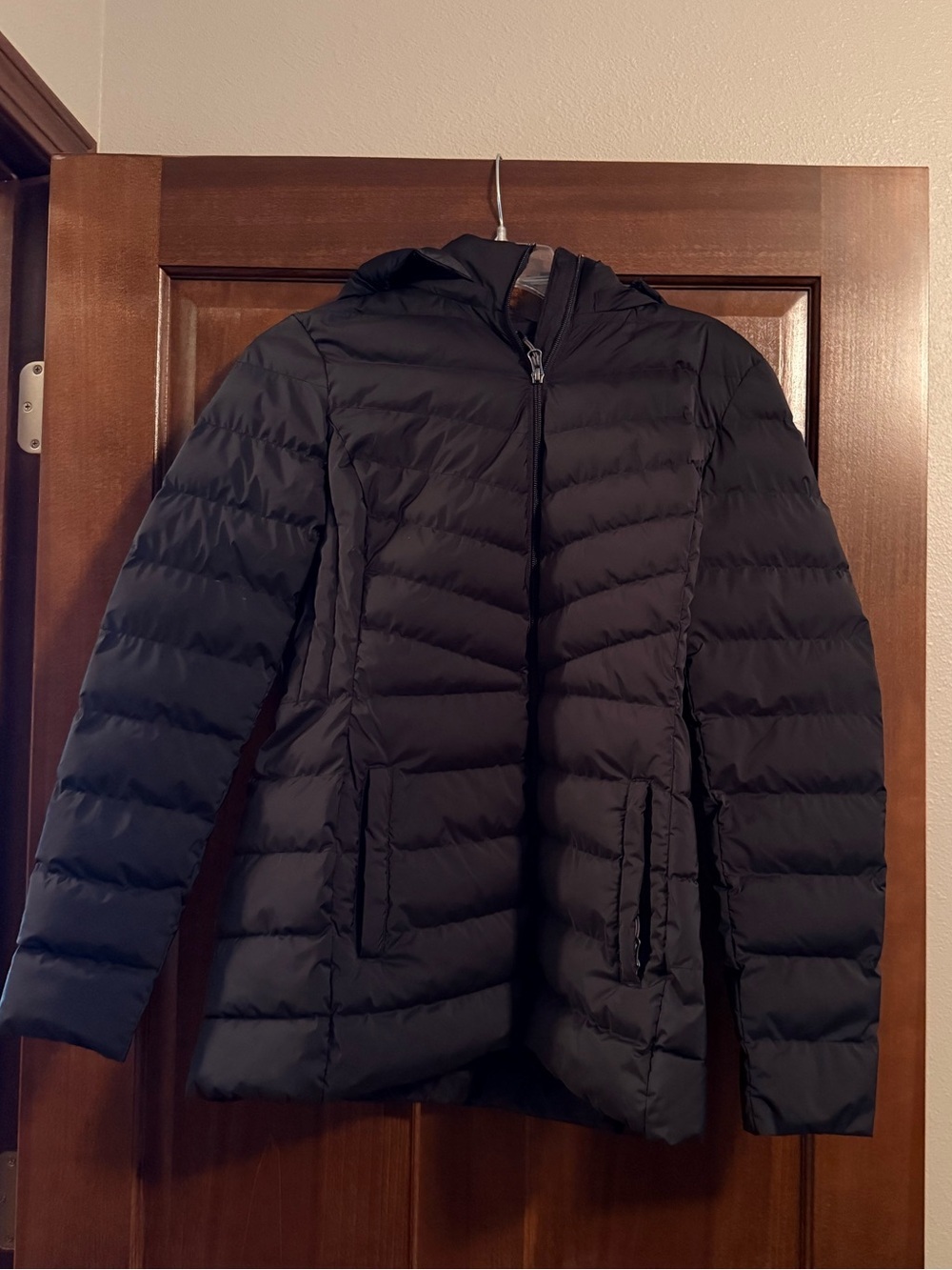 32 Degrees Women's Black Quilted Puffer Jacket with Hood